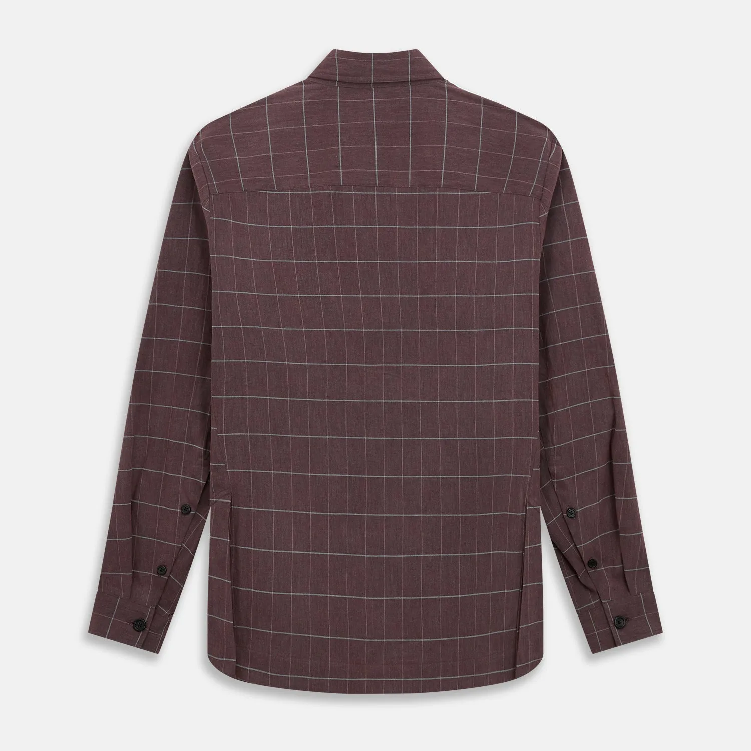 Burgundy Check Hampstead Overshirt sold by Turnbull & Asser product image thumbnail 3