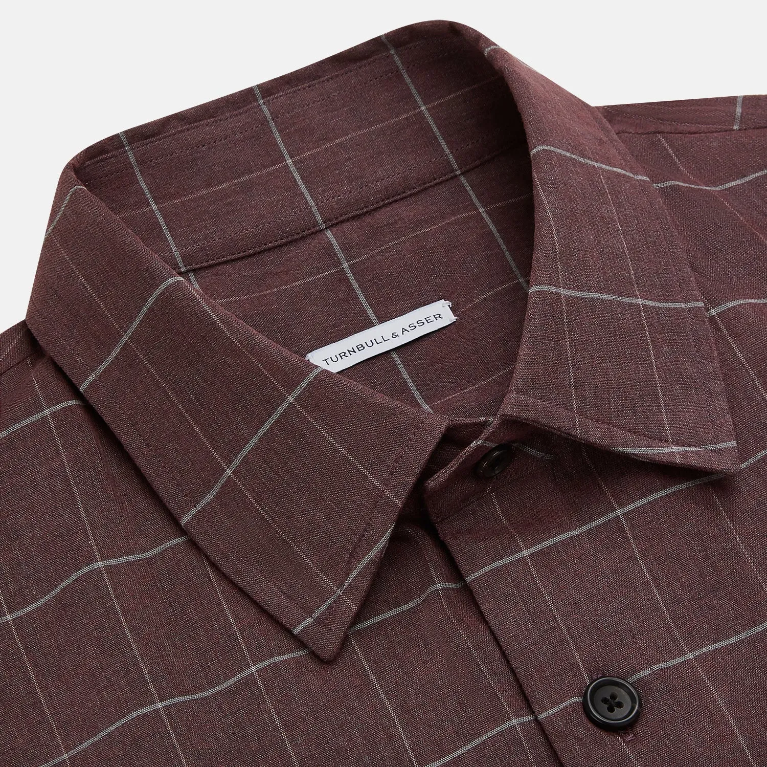 Burgundy Check Hampstead Overshirt sold by Turnbull & Asser product image thumbnail 2