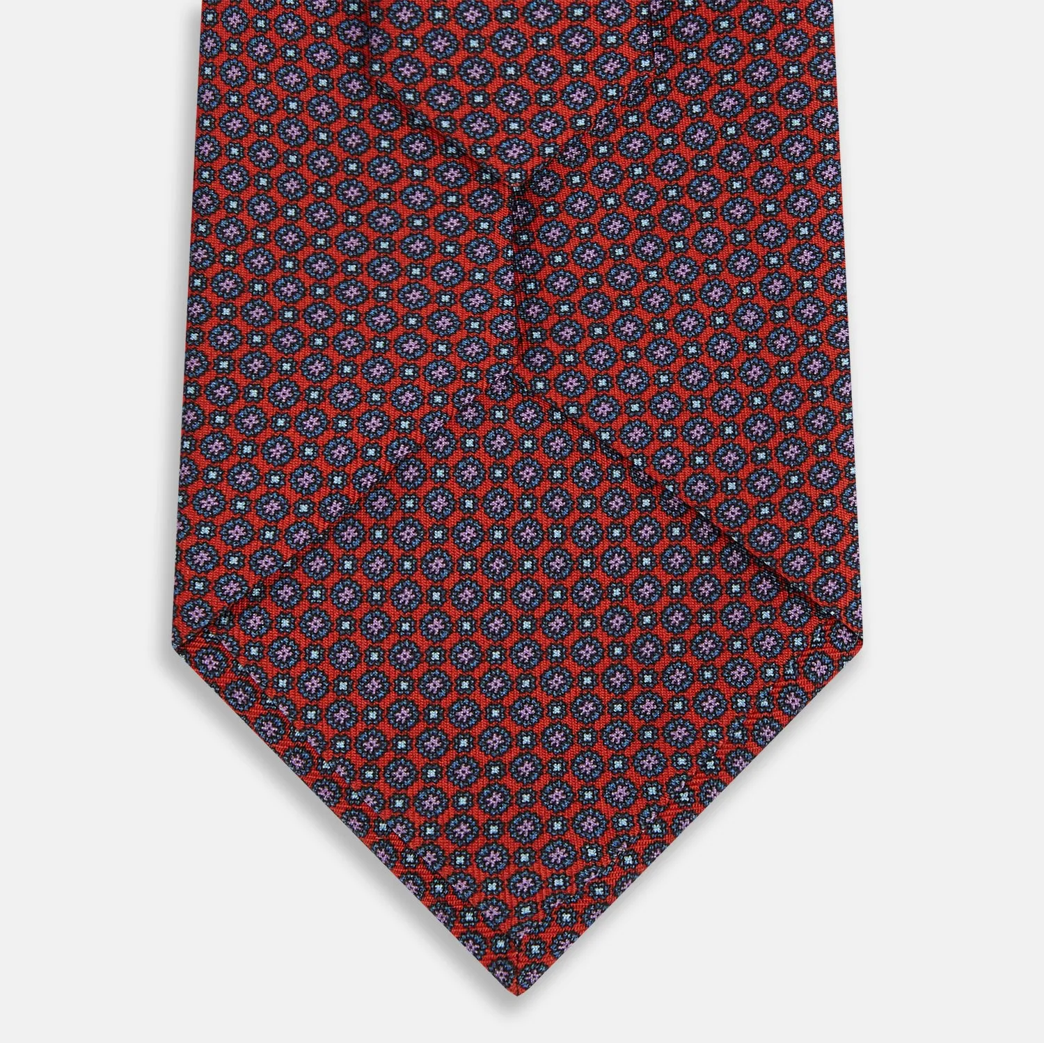 Red Multi-Floral Silk Tie sold by Turnbull & Asser product image thumbnail 3