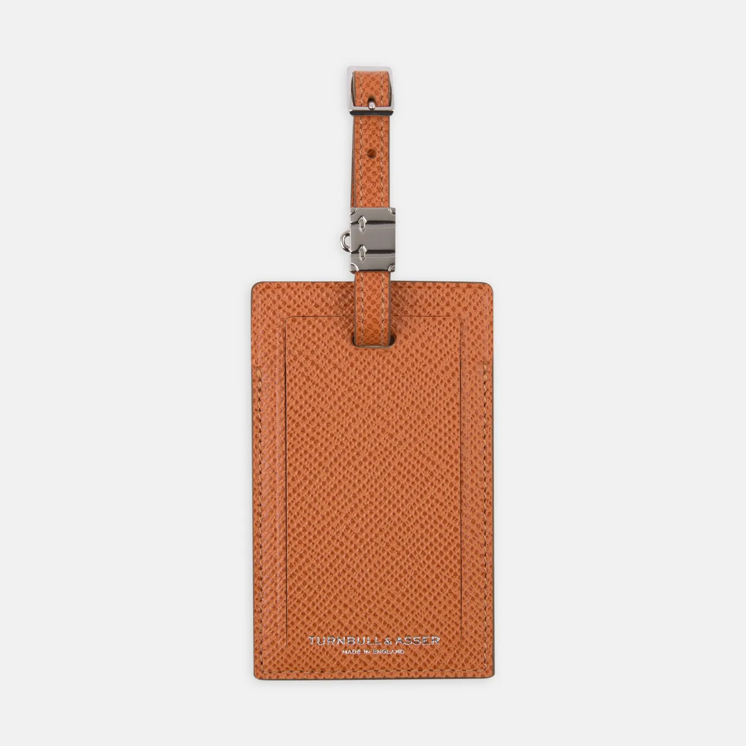 Brown Leather Luggage Tag sold by Turnbull & Asser