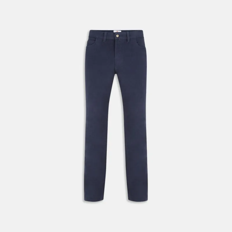 Blue Moleskin Trousers sold by Turnbull & Asser