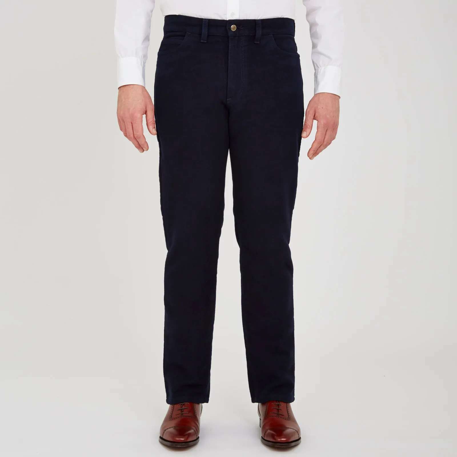 Navy Moleskin Trousers sold by Turnbull & Asser product image thumbnail 2