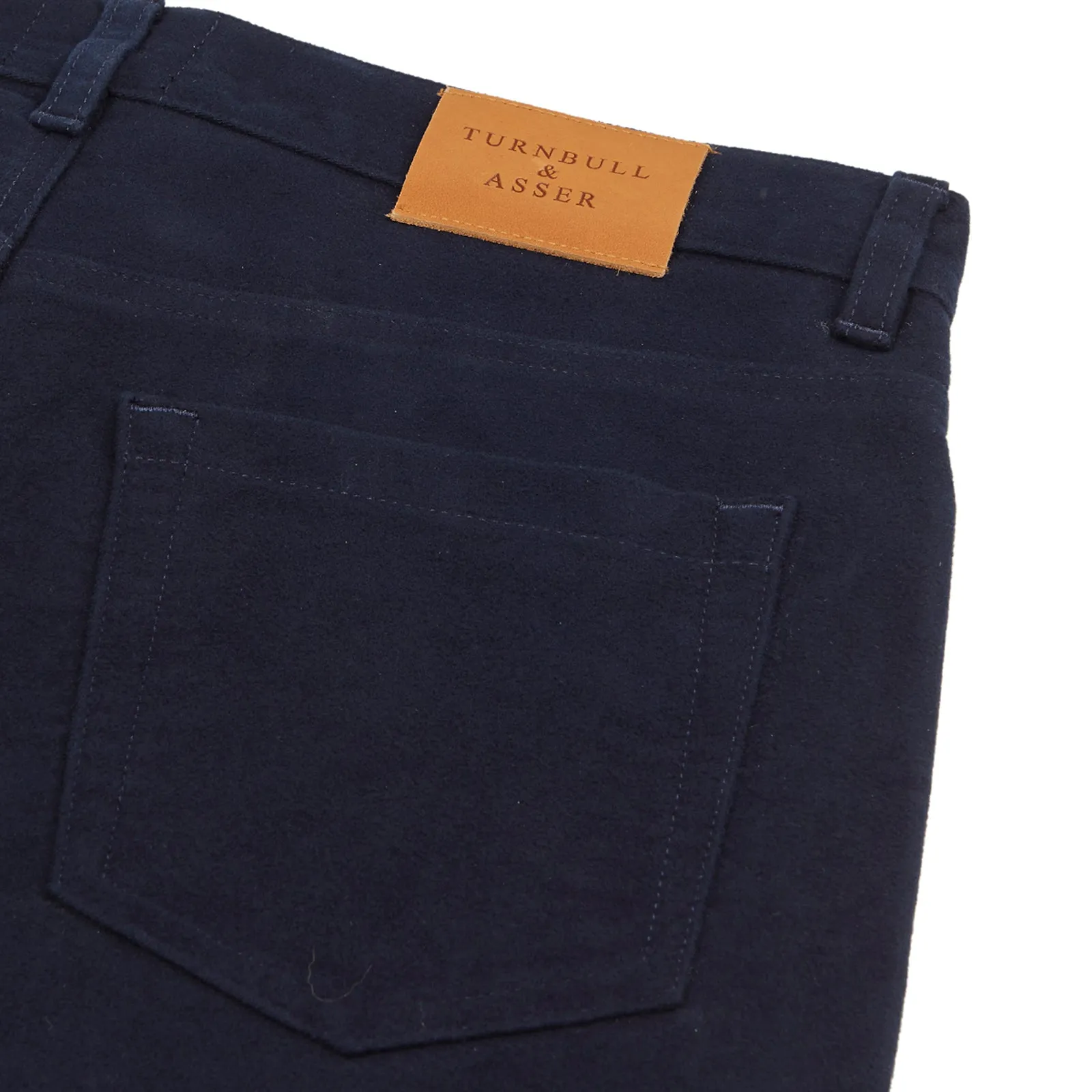Navy Moleskin Trousers sold by Turnbull & Asser product image thumbnail 4