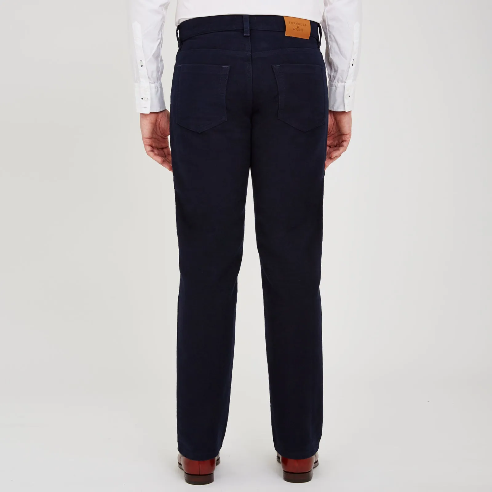 Navy Moleskin Trousers sold by Turnbull & Asser product image thumbnail 3