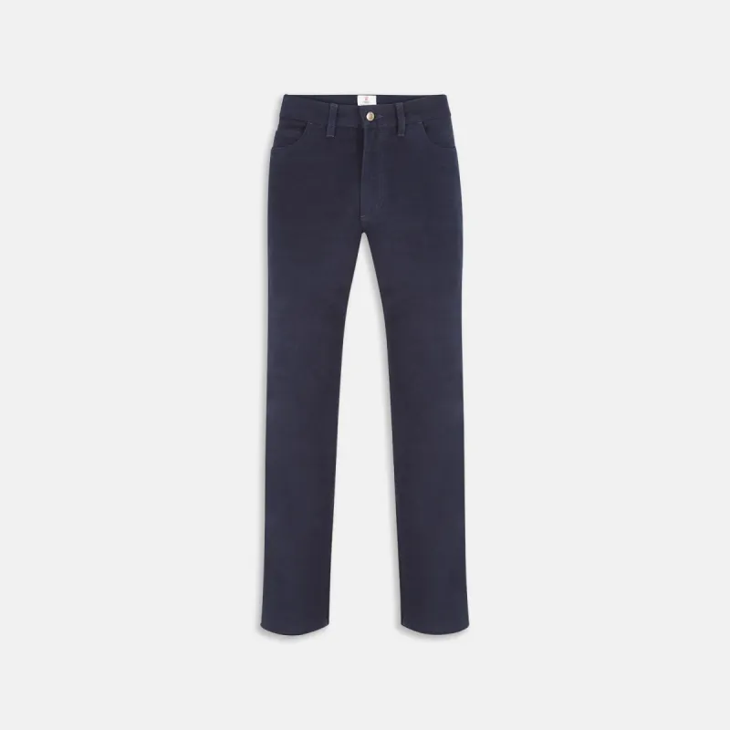 Navy Moleskin Trousers sold by Turnbull & Asser