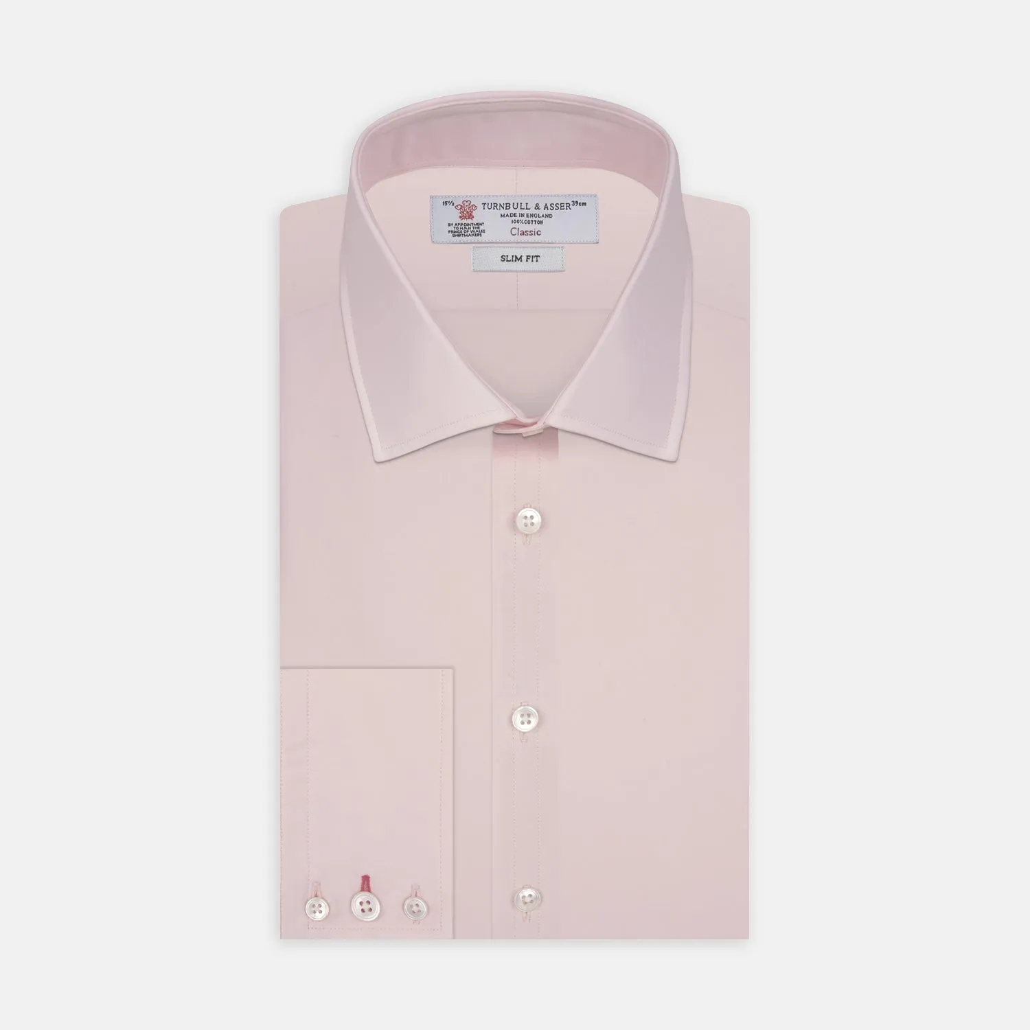 Pink Slim Fit Poplin Shirt sold by Turnbull & Asser