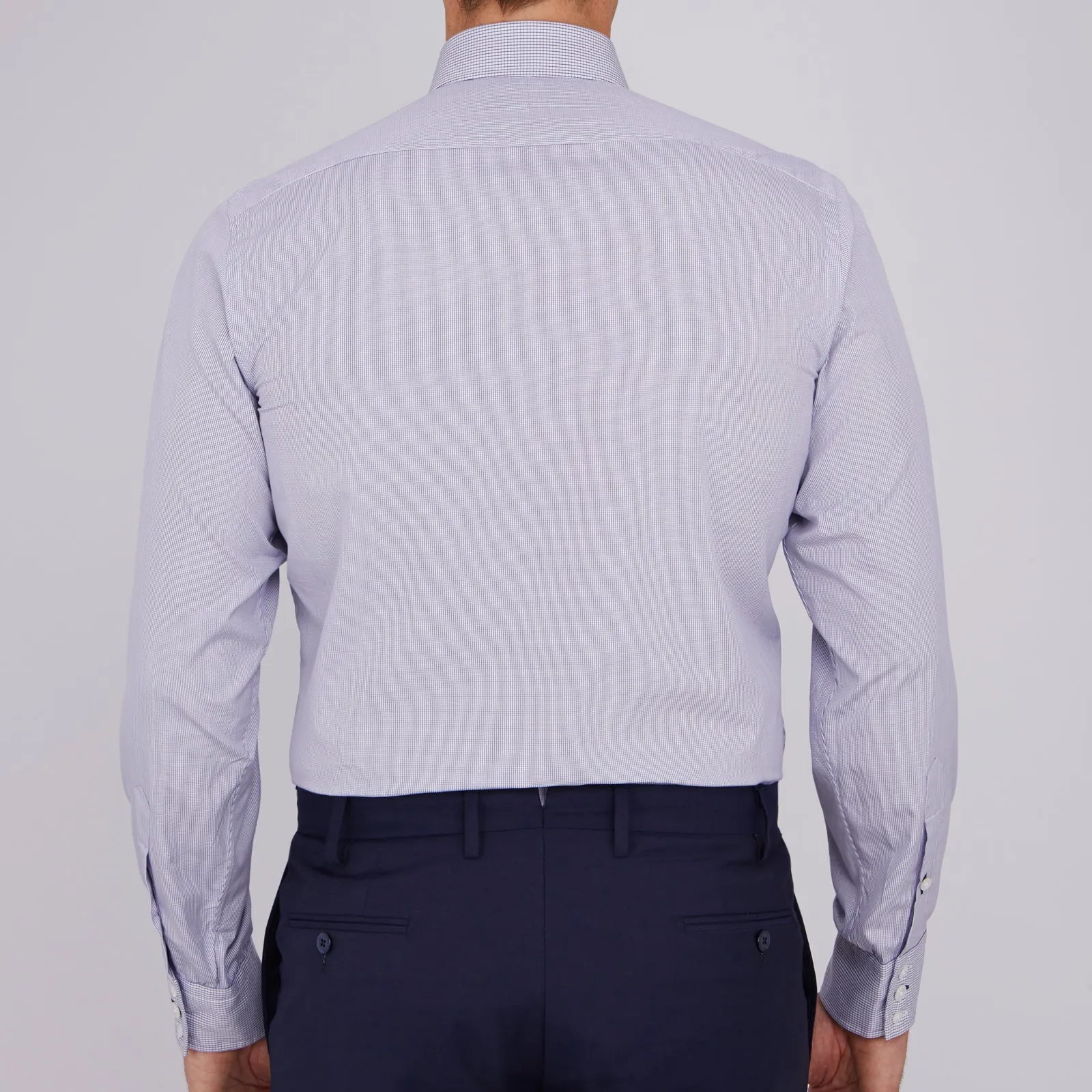 Slim Fit Blue Checked Shirt sold by Turnbull & Asser product image thumbnail 3