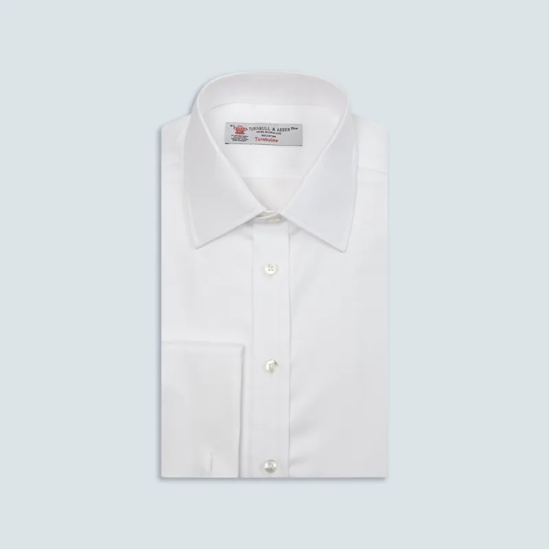White Oxford Shirt with T&A Collar and Double Cuffs sold by Turnbull & Asser