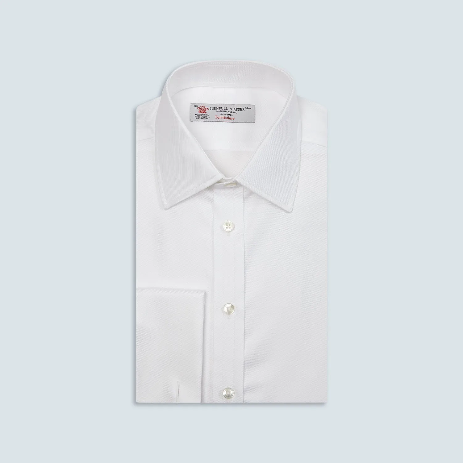 White Oxford Shirt with T&A Collar and Double Cuffs sold by Turnbull & Asser