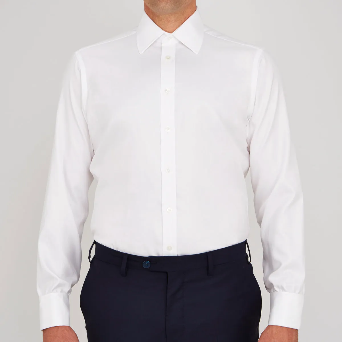 White Oxford Shirt with T&A Collar and Double Cuffs sold by Turnbull & Asser product image thumbnail 2