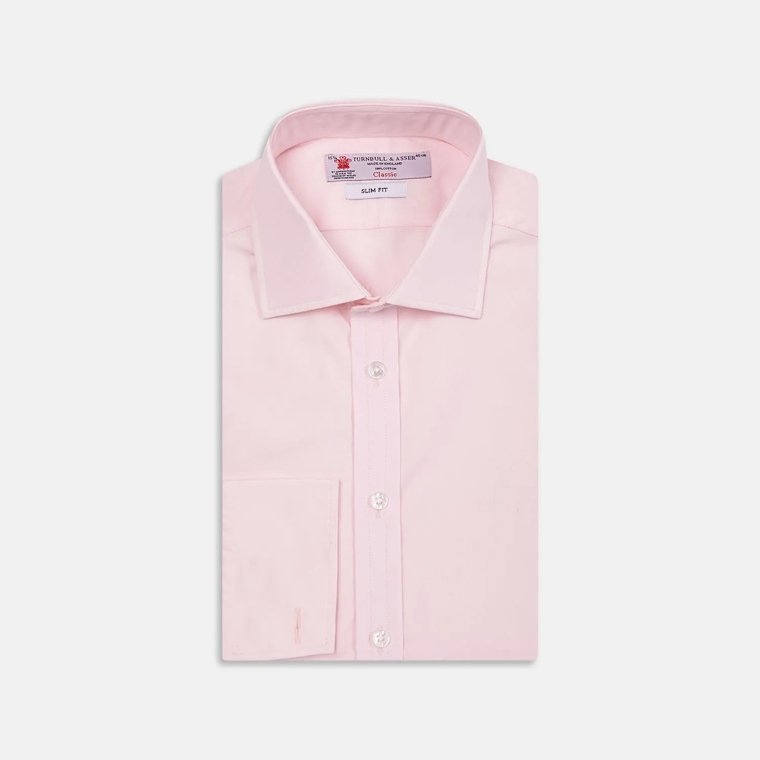 Pink Poplin Slim Fit Regent Collar Shirt sold by Turnbull & Asser