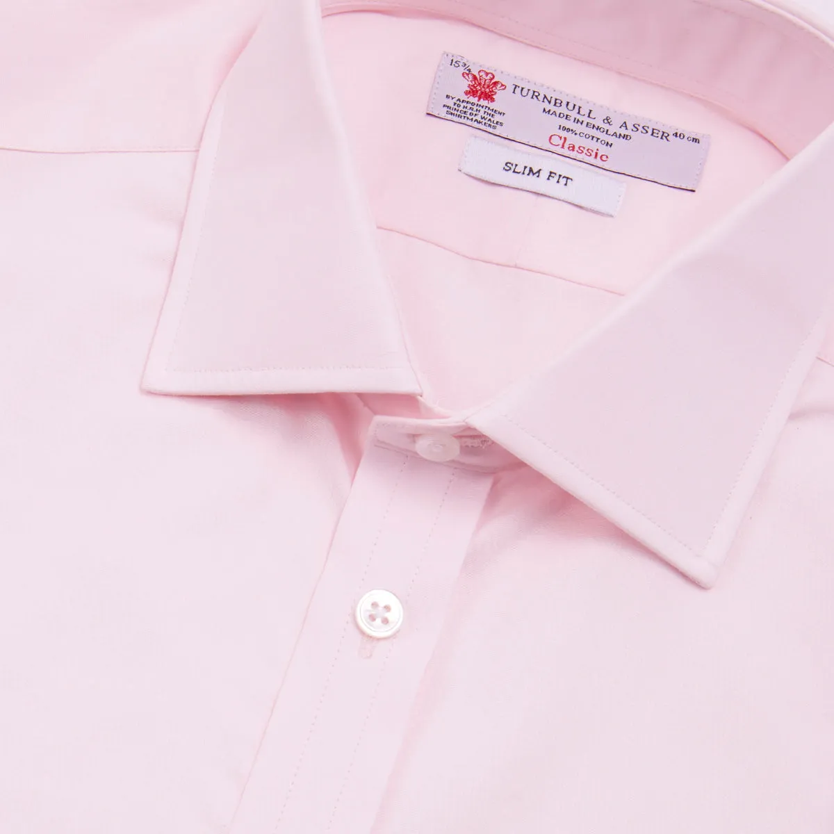 Pink Poplin Slim Fit Regent Collar Shirt sold by Turnbull & Asser product image thumbnail 4