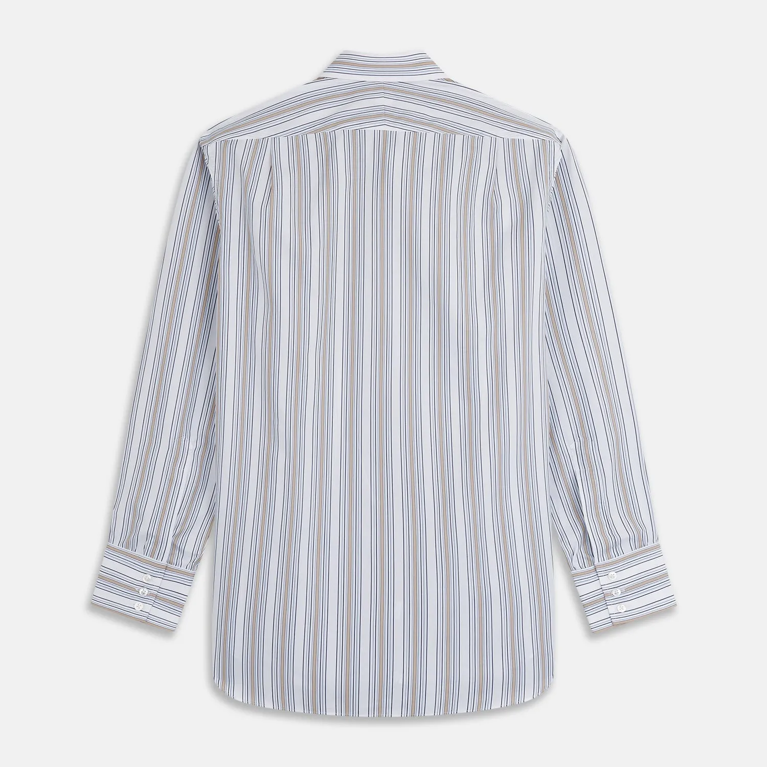 Sand Multi Stripe Regular Fit Shirt with T&A Collar & 3 Button Cuffs sold by Turnbull & Asser product image thumbnail 5