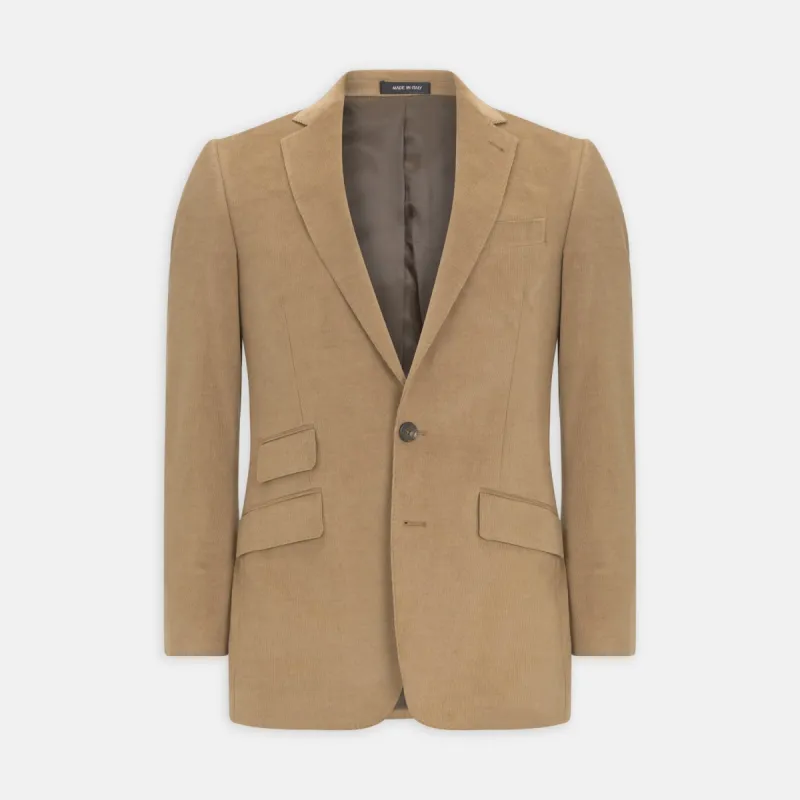 Camel Cotton Cashmere Corduroy Jacket sold by Turnbull & Asser