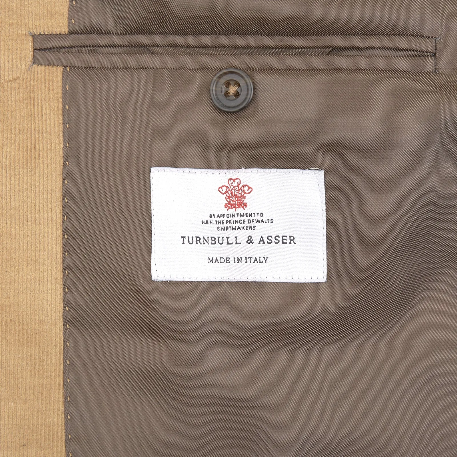 Camel Cotton Cashmere Corduroy Jacket sold by Turnbull & Asser product image thumbnail 2
