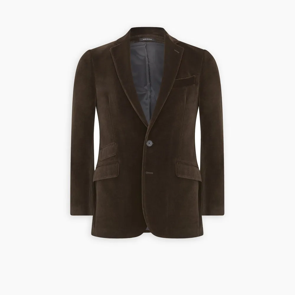 Brown Velvet Jacket sold by Turnbull & Asser product image thumbnail 4