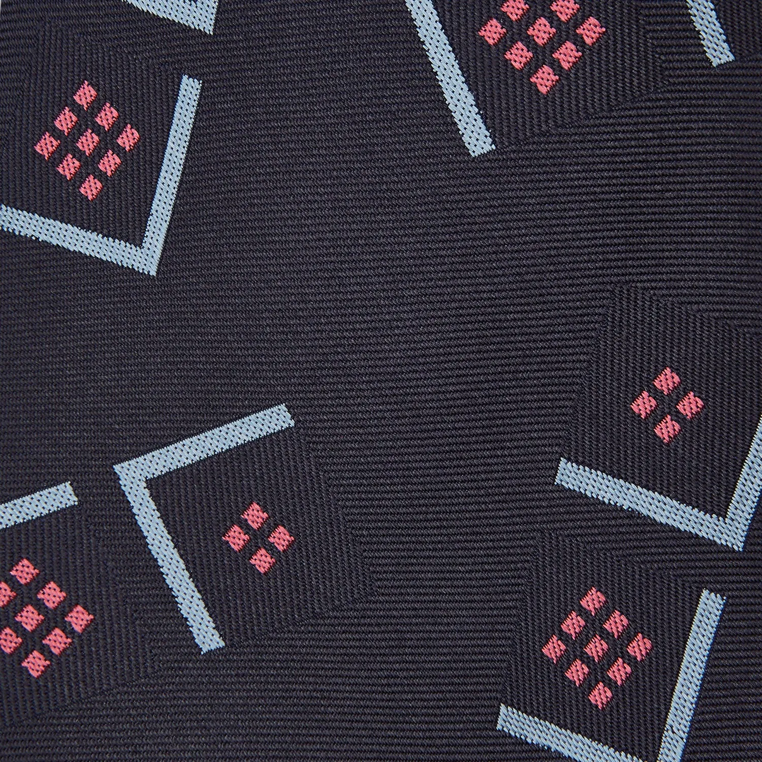 Navy Graphic Deco Silk Tie sold by Turnbull & Asser product image thumbnail 2