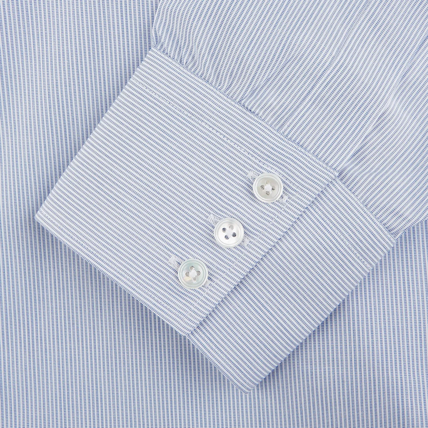 Blue and White Stripe Cotton Regular Fit Mayfair Shirt sold by Turnbull & Asser product image thumbnail 2