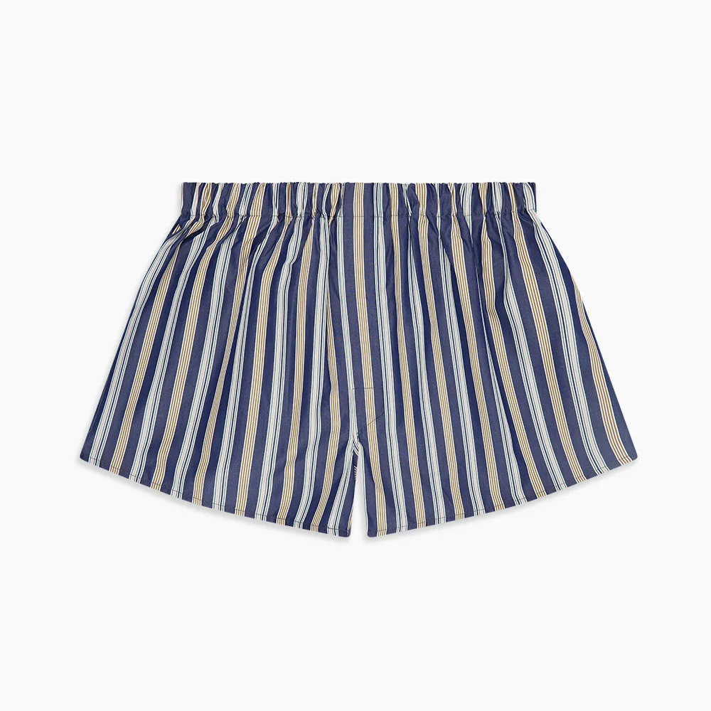 Blue Multi Stripe Cotton Boxer Shorts sold by Turnbull & Asser product image thumbnail 3