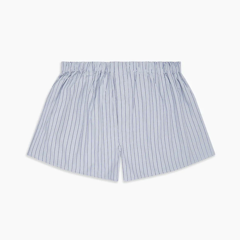 Navy & Blue Stripe Cotton Boxer Shorts sold by Turnbull & Asser product image thumbnail 3