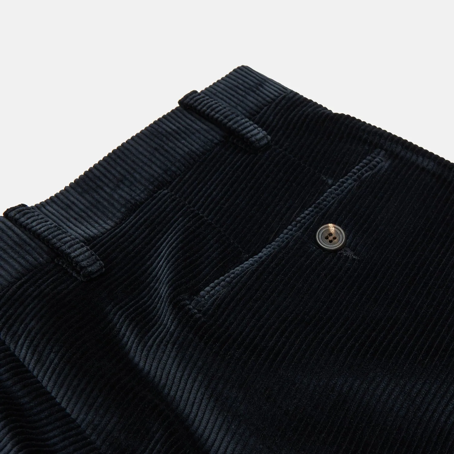 Navy Horizontal Cord Trousers sold by Turnbull & Asser product image thumbnail 2