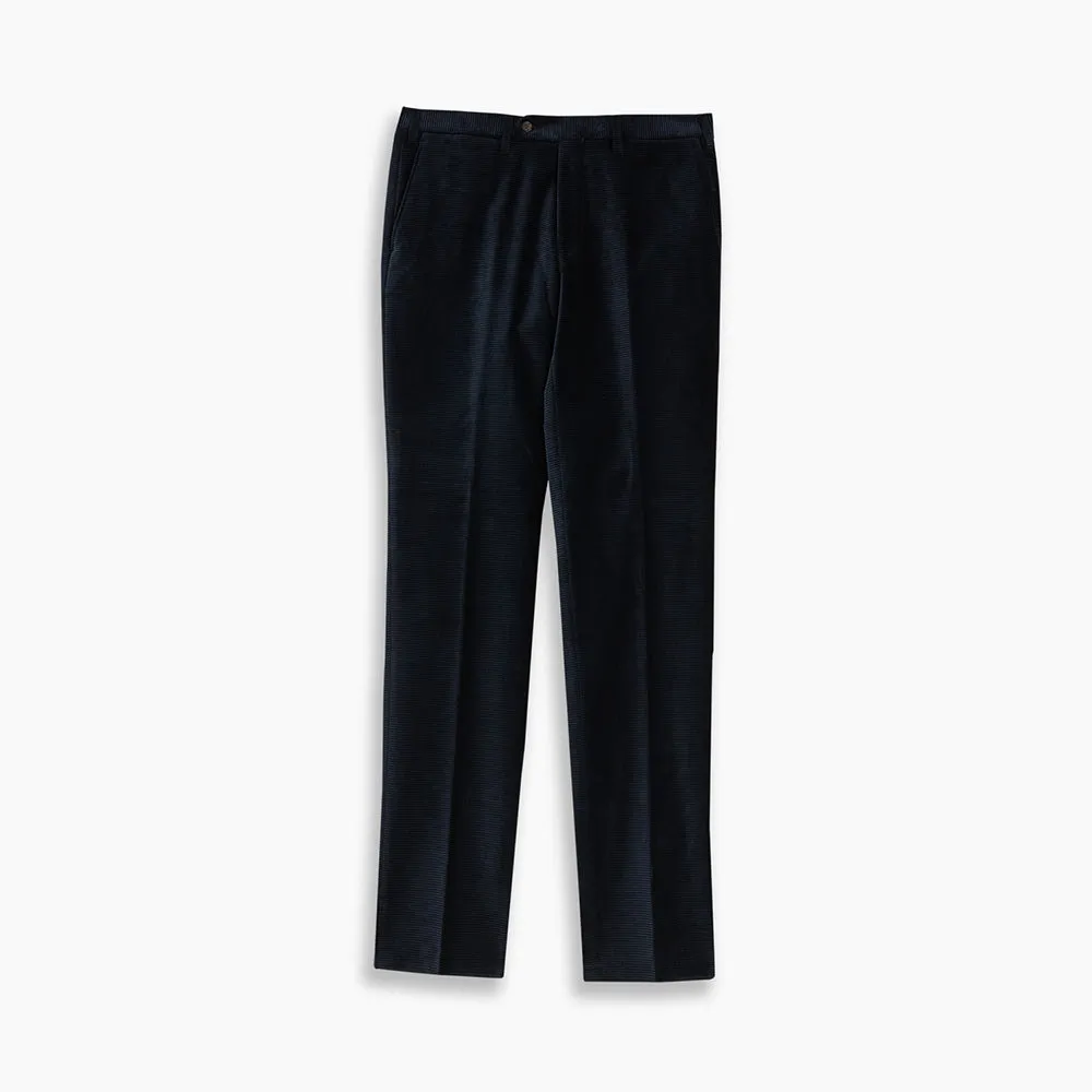 Navy Horizontal Cord Trousers sold by Turnbull & Asser product image thumbnail 4