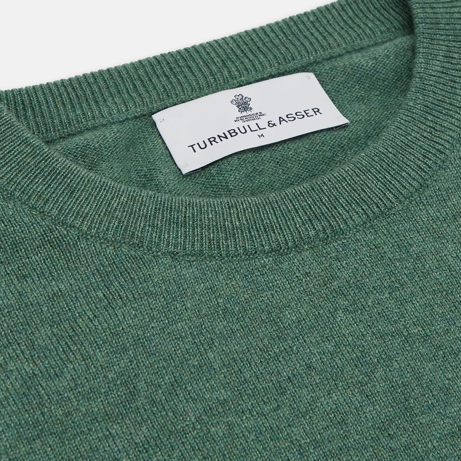 Green Cashmere Crewneck Jumper sold by Turnbull & Asser product image thumbnail 2
