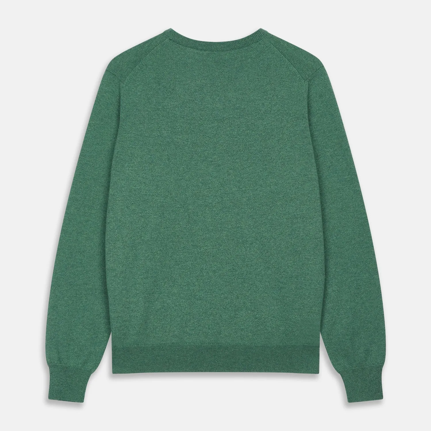 Green Cashmere Crewneck Jumper sold by Turnbull & Asser product image thumbnail 3
