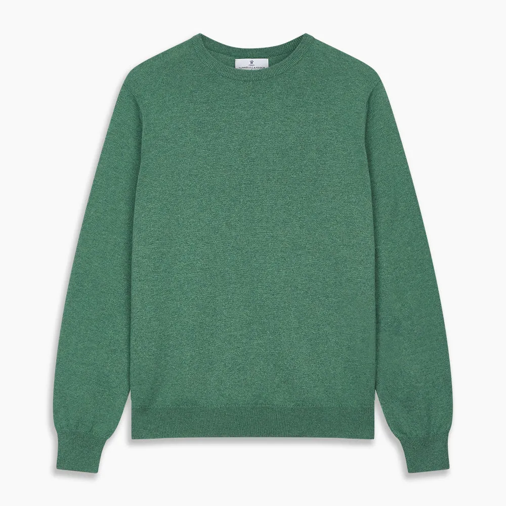 Green Cashmere Crewneck Jumper sold by Turnbull & Asser product image thumbnail 4