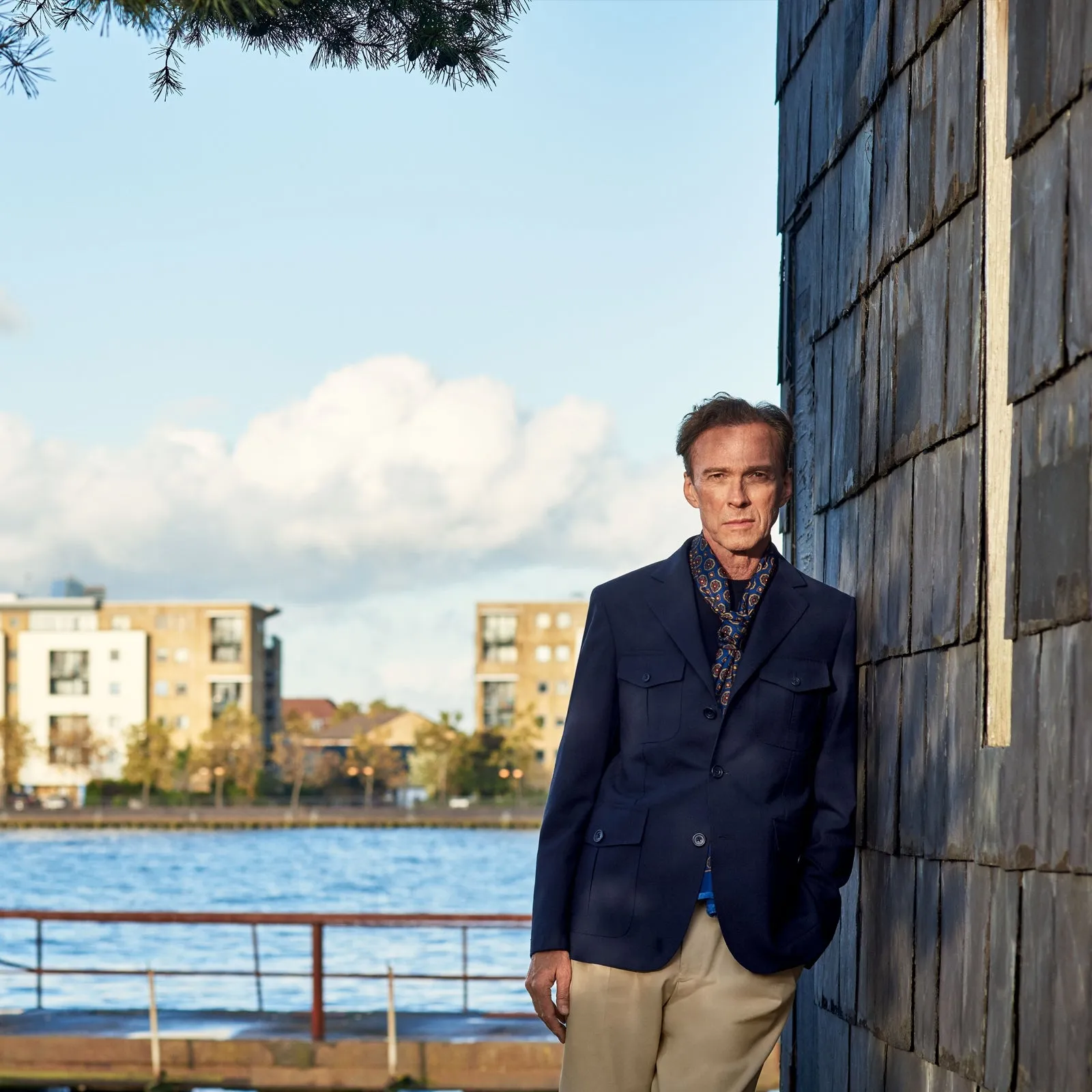 Navy Lightweight Wool Hopsack Traveller Jacket sold by Turnbull & Asser product image thumbnail 3