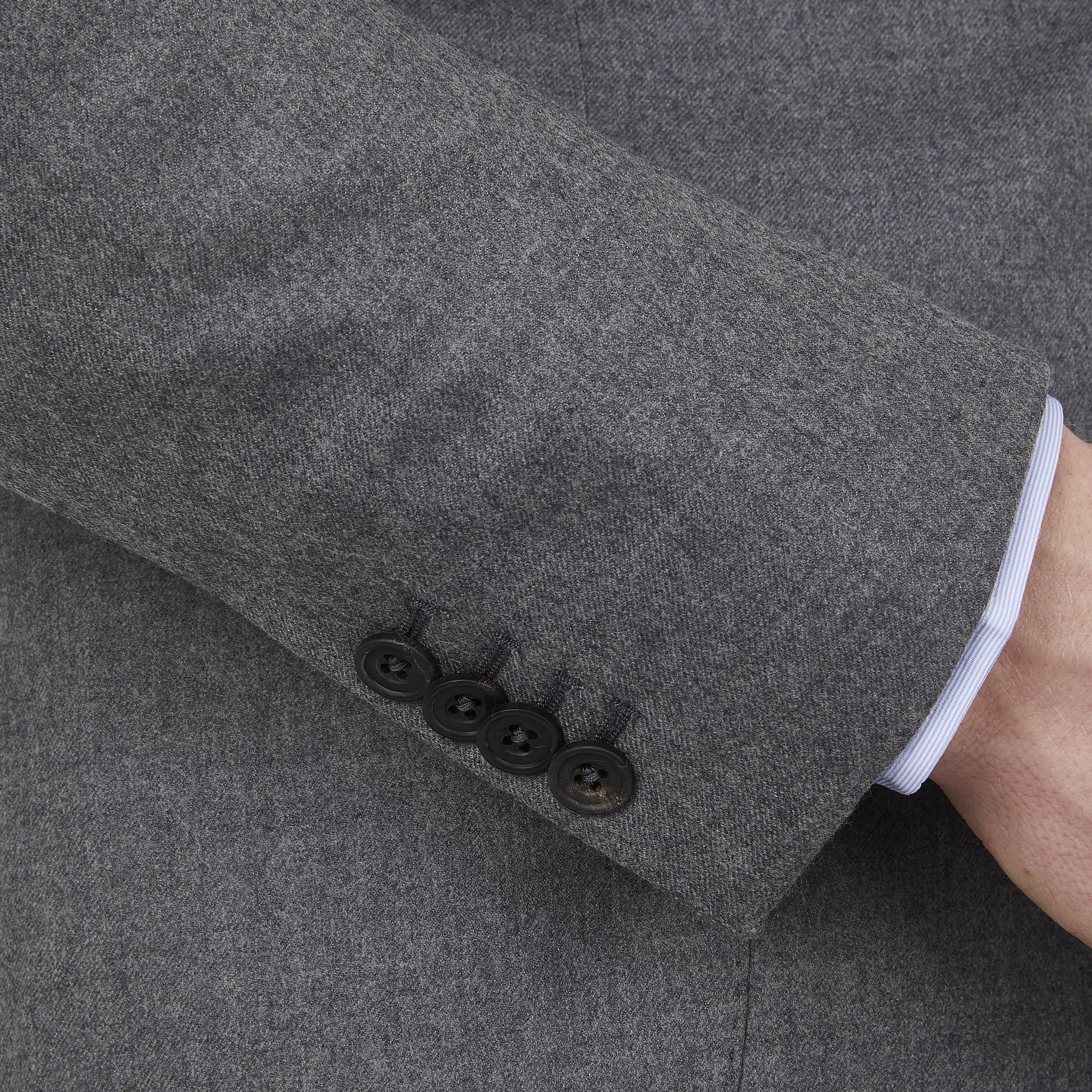 Grey Merino Wool Jacket sold by Turnbull & Asser product image thumbnail 4