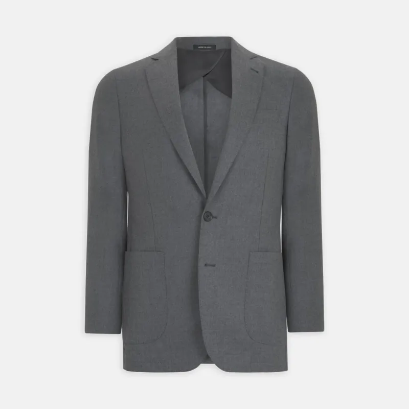 Grey Merino Wool Jacket sold by Turnbull & Asser