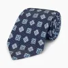 Blue Geometric Jacquard Tie sold by Turnbull & Asser