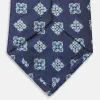 Blue Geometric Jacquard Tie sold by Turnbull & Asser