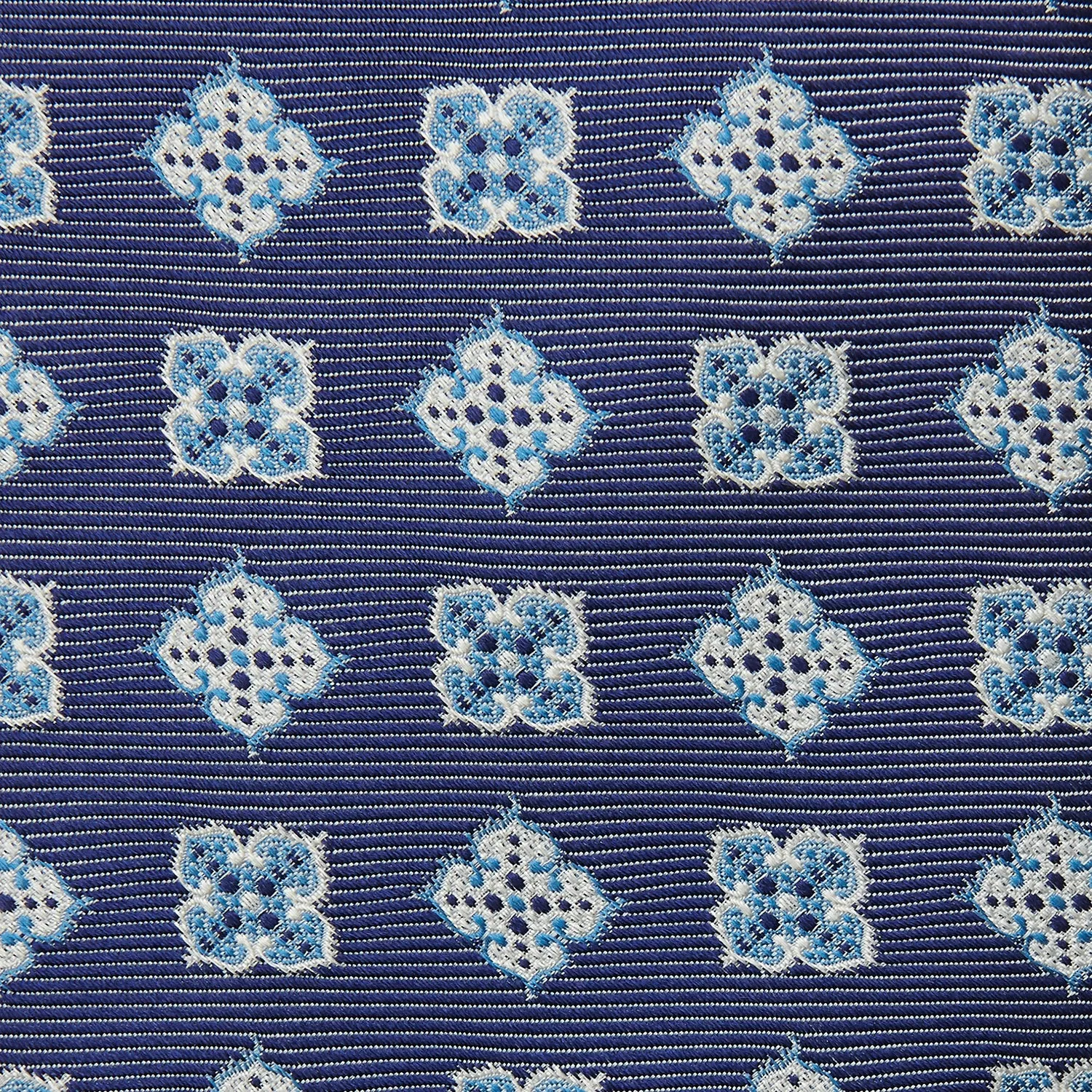 Blue Geometric Jacquard Tie sold by Turnbull & Asser product image thumbnail 3