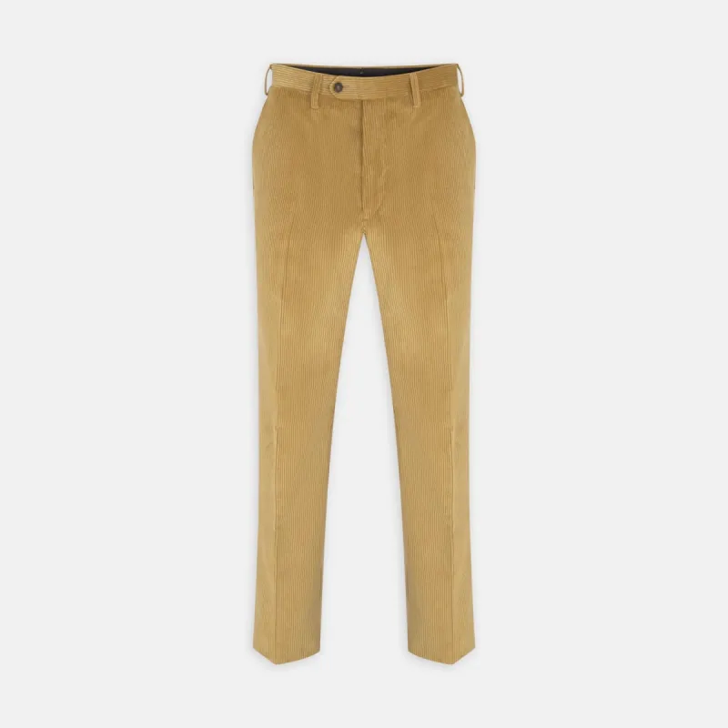 Manson Sunflower Yellow Corduroy Trousers sold by Turnbull & Asser