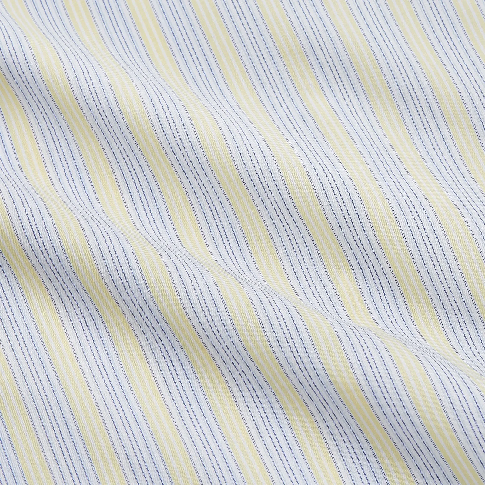 Yellow and Pale Blue Multi Stripe Cotton Regular Fit Whitby Shirt sold by Turnbull & Asser product image thumbnail 4