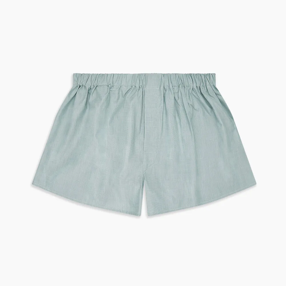Plain Green Cotton Boxer Shorts sold by Turnbull & Asser product image thumbnail 3