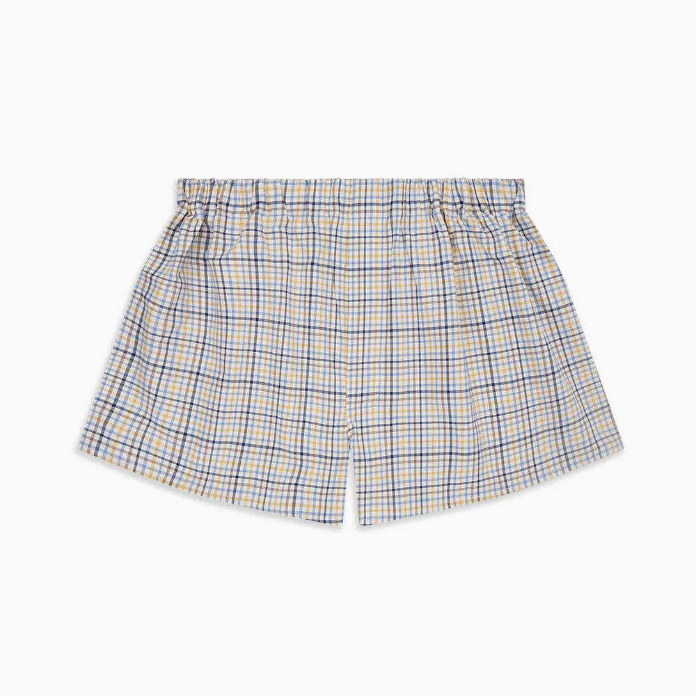Yellow Multi Check Cotton Boxer Shorts sold by Turnbull & Asser product image thumbnail 3