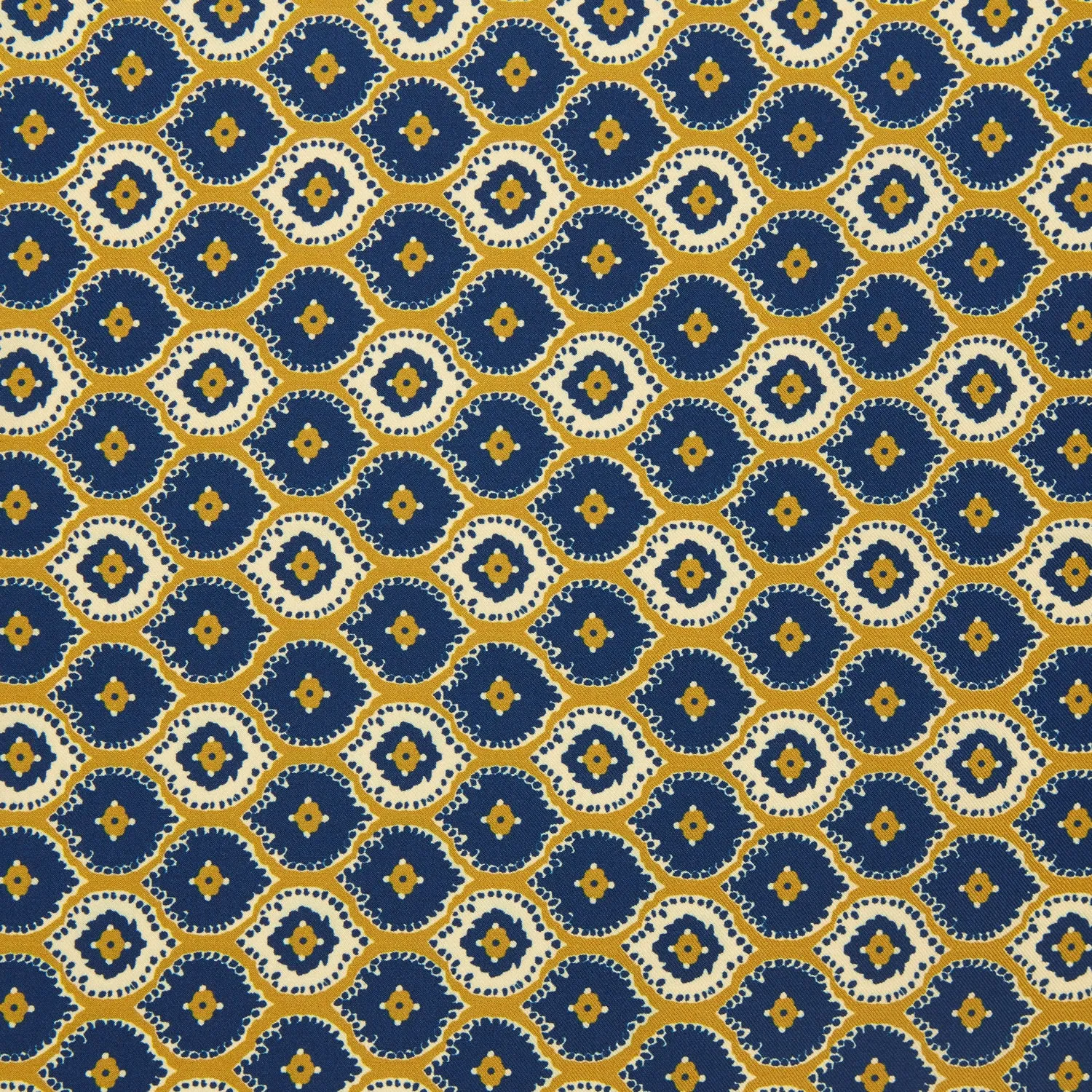 Tan Medallion Print Silk Pocket Square sold by Turnbull & Asser product image thumbnail 3