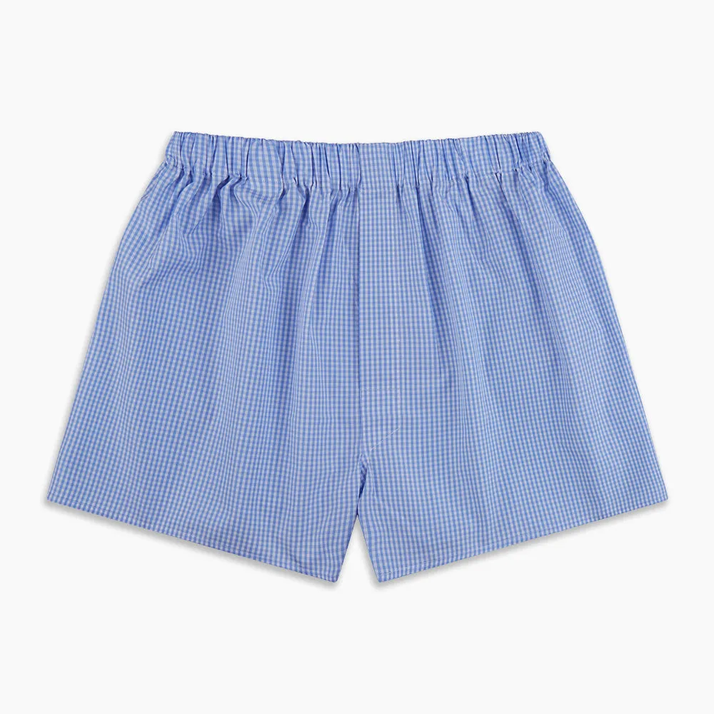 Sky Blue Gingham Check Boxer Shorts sold by Turnbull & Asser product image thumbnail 3