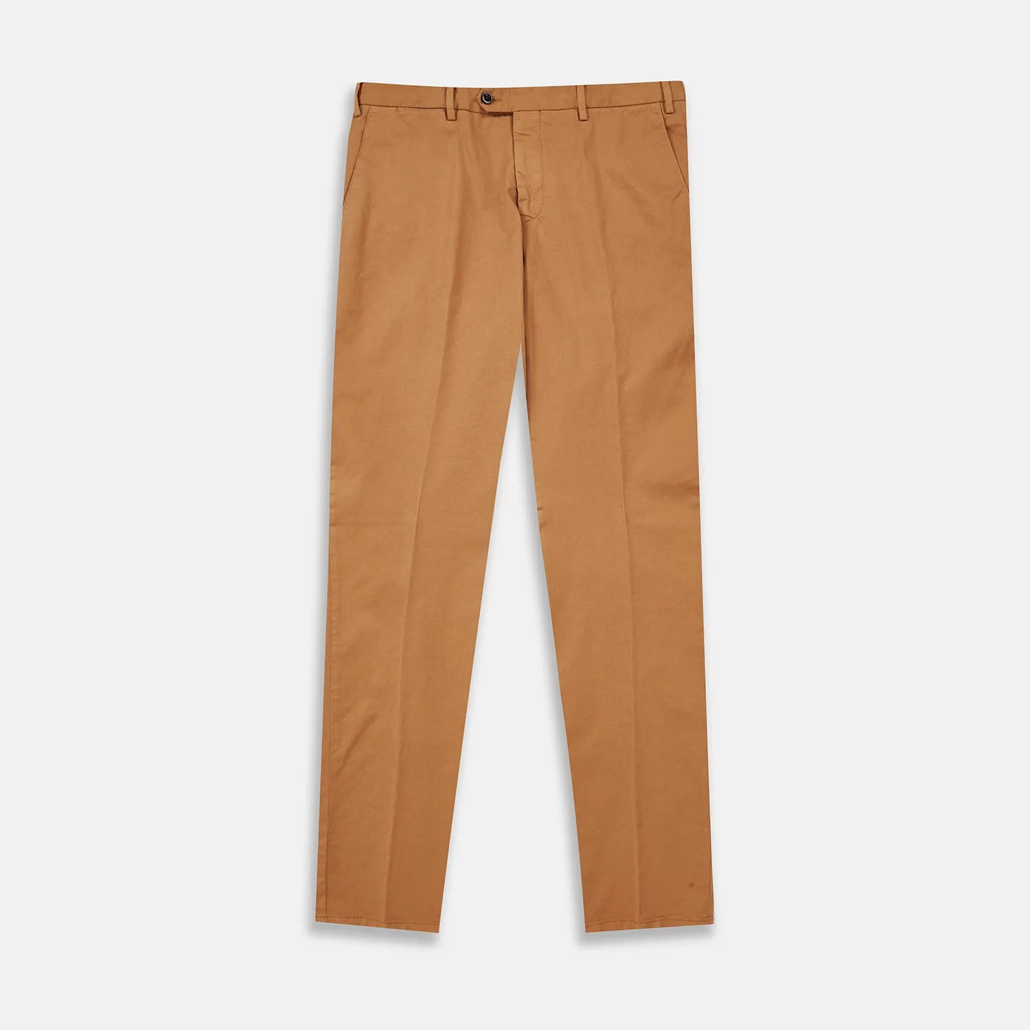 Tan Garment Dyed Cotton Chinos sold by Turnbull & Asser