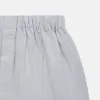 Faded Blue Block Check Cotton Godfrey Boxer Shorts sold by Turnbull & Asser