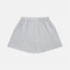 Faded Blue Block Check Cotton Godfrey Boxer Shorts sold by Turnbull & Asser