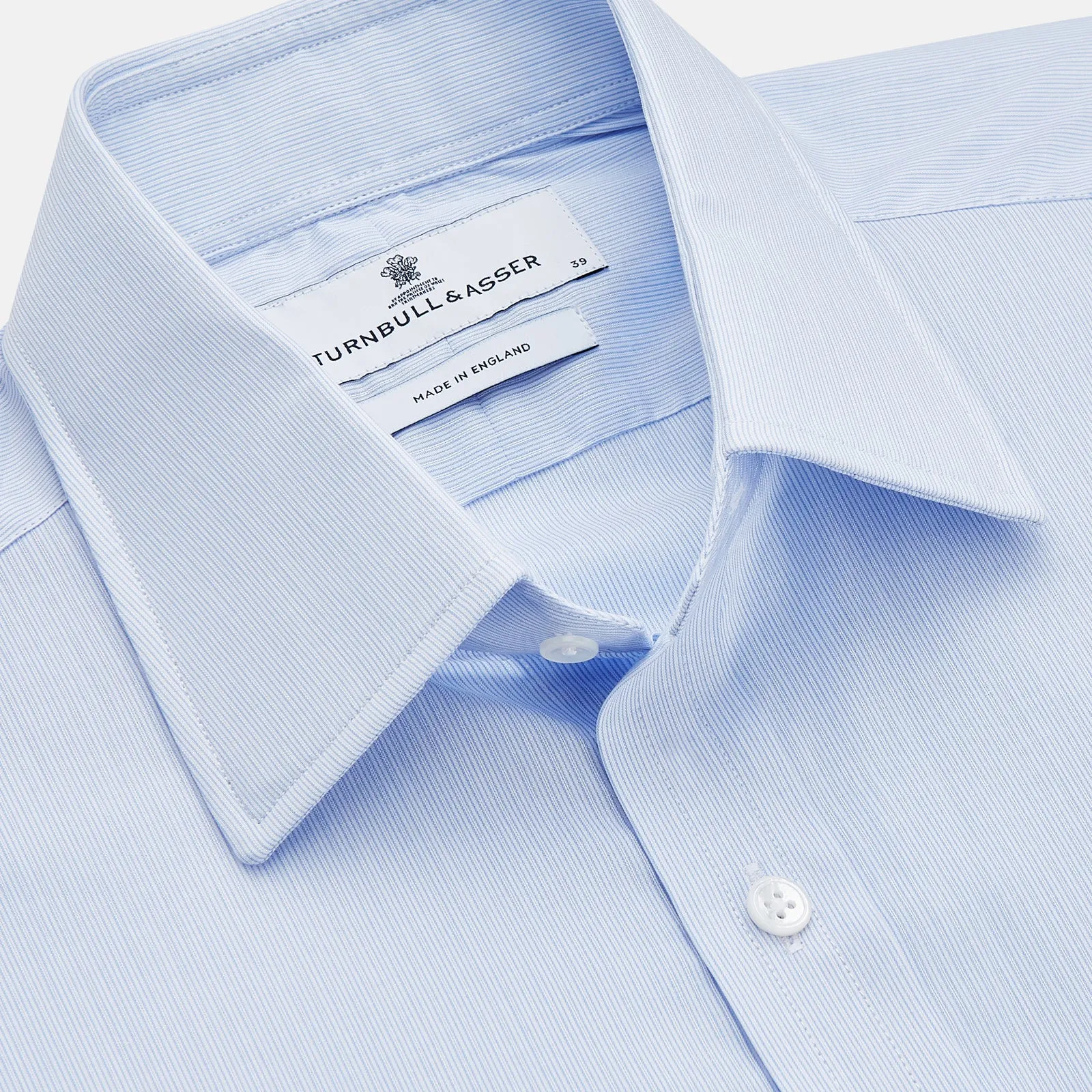 Pale Blue Multi Stripe Cotton Regular Fit Whitby Shirt sold by Turnbull & Asser product image thumbnail 2