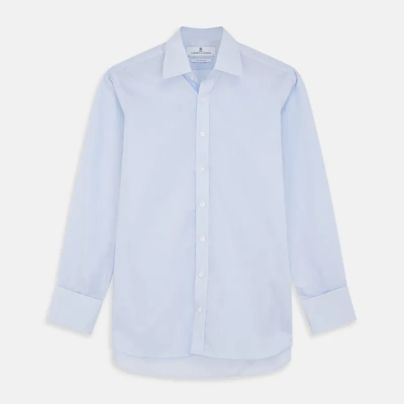 Pale Blue Multi Stripe Cotton Regular Fit Whitby Shirt sold by Turnbull & Asser