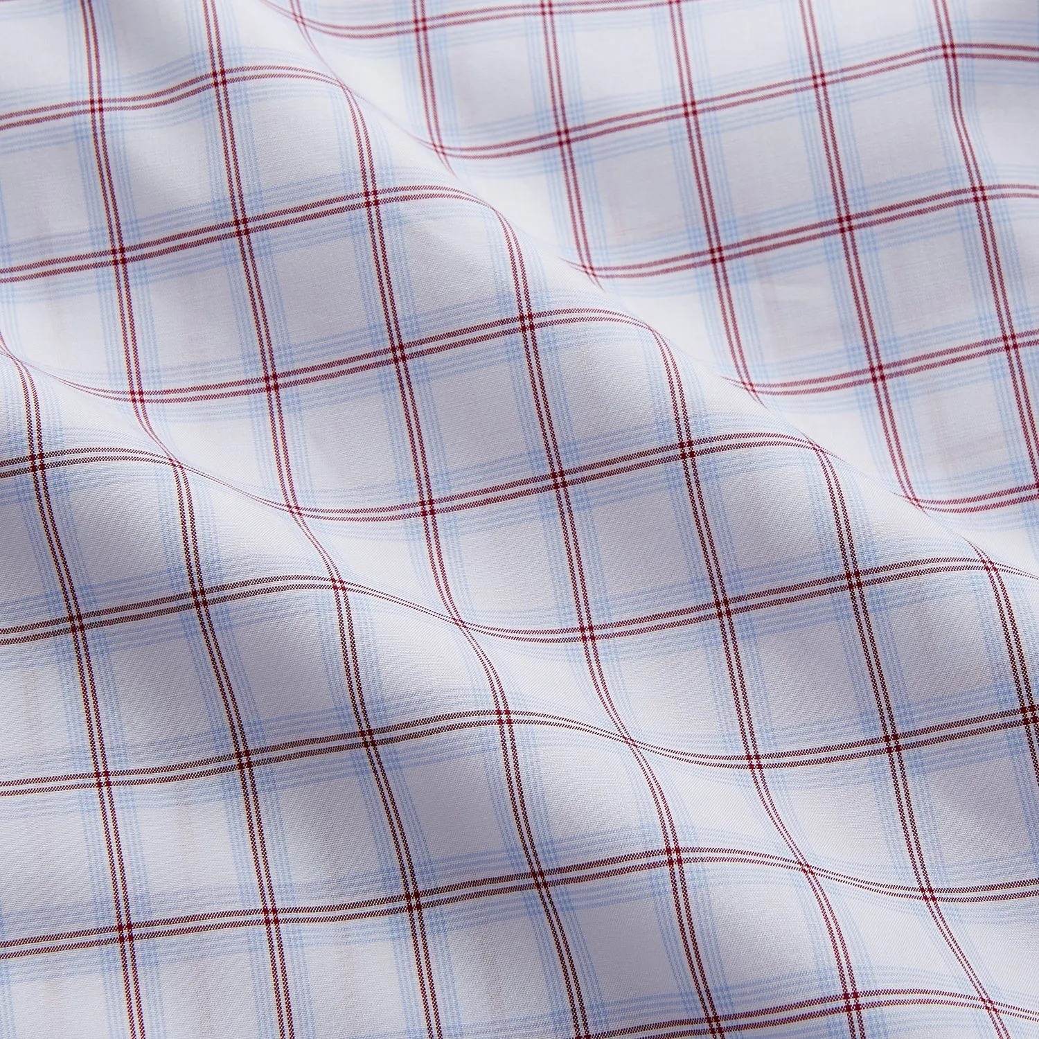 Red and Blue Multi-check Cotton Regular Fit Mayfair Shirt sold by Turnbull & Asser product image thumbnail 4