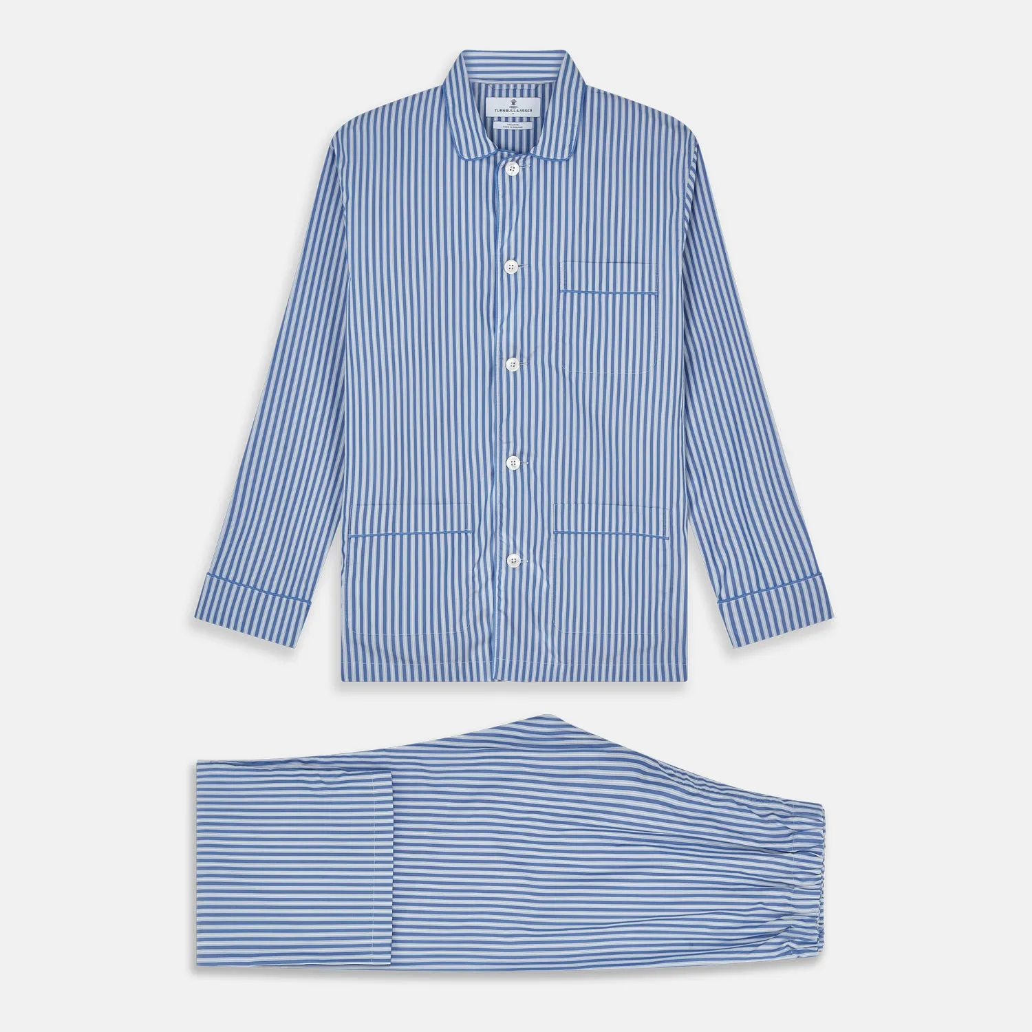 Blue Multi Cotton Hyde Pyjama Set sold by Turnbull & Asser