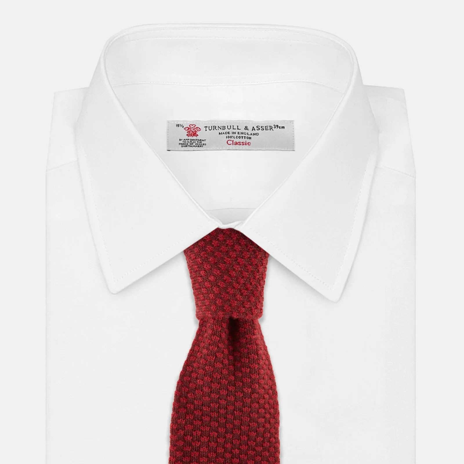 Red Multi Cashmere Knitted Tie sold by Turnbull & Asser product image thumbnail 2