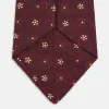 Burgundy Illusion Flower Silk Tie sold by Turnbull & Asser